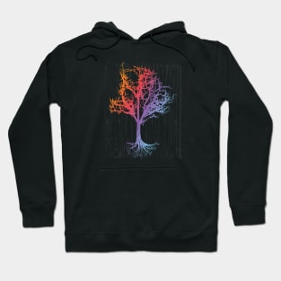 Colorfull, enchanted Tree Design Hoodie